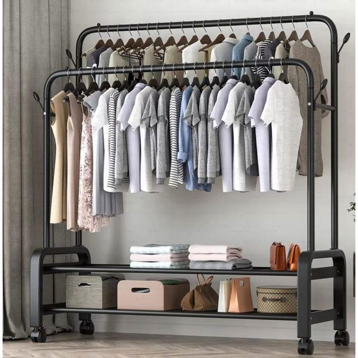 Porte-manteaux - GENERIC - Armoire Rangement - Multicouche - Noir - Salle de bain
