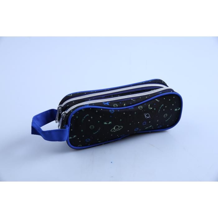 Trousse - MARQUE - Motif Alien - 2 Zips - Synthétique - Enfant