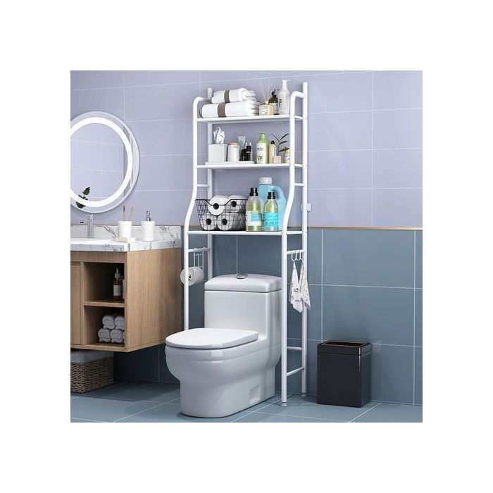 Étagère de salle de bain - GENERIC - 3 tablettes - Blanc - Contemporain - Design élégant