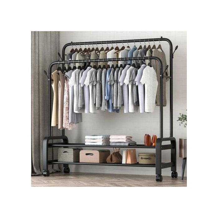 Porte-manteau - GENERIC - Double Pôle - Métal - Noir - Contemporain - Design