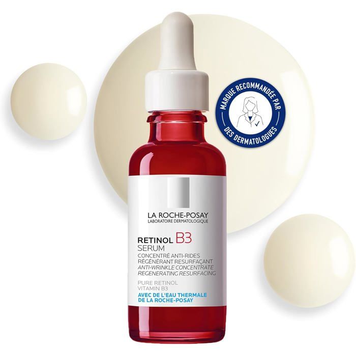 La Roche-Posay, Retinol , Sérum  Anti-Rides, Régénère   Pur,Vitamine B3e, Pour Tous Types de Peaux, 30 ml