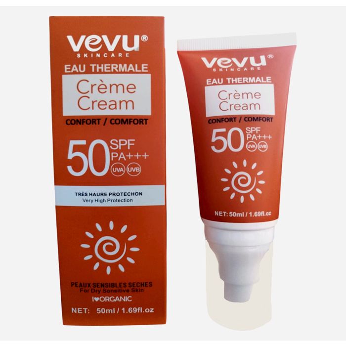 Crème solaire confort SPF 50 PA+++ UVA UVB