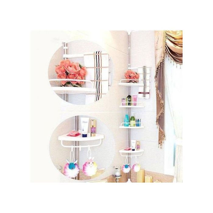 Étagère de douche - GENERIC - Télescopique - 4 étages - Blanc - Contemporain