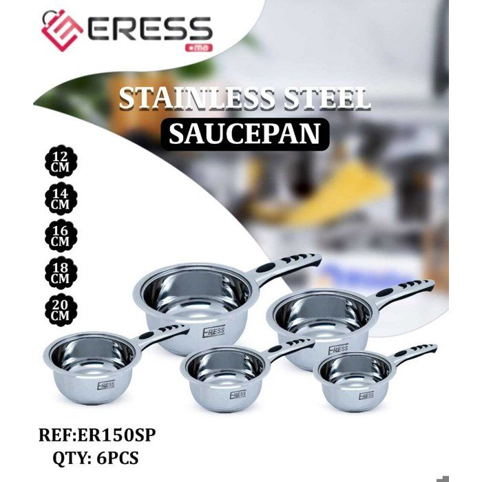 Batterie de Casseroles en Inox – Lot de 5 pièces ERESS