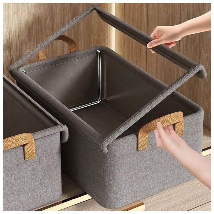 Boîte de rangement en tissu empilable pour vêtements