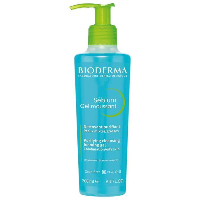 Bioderma SÉBIUM Gel moussant 200ml Limite la sécrétion du sébum  Peaux sensibles mixtes à grasses