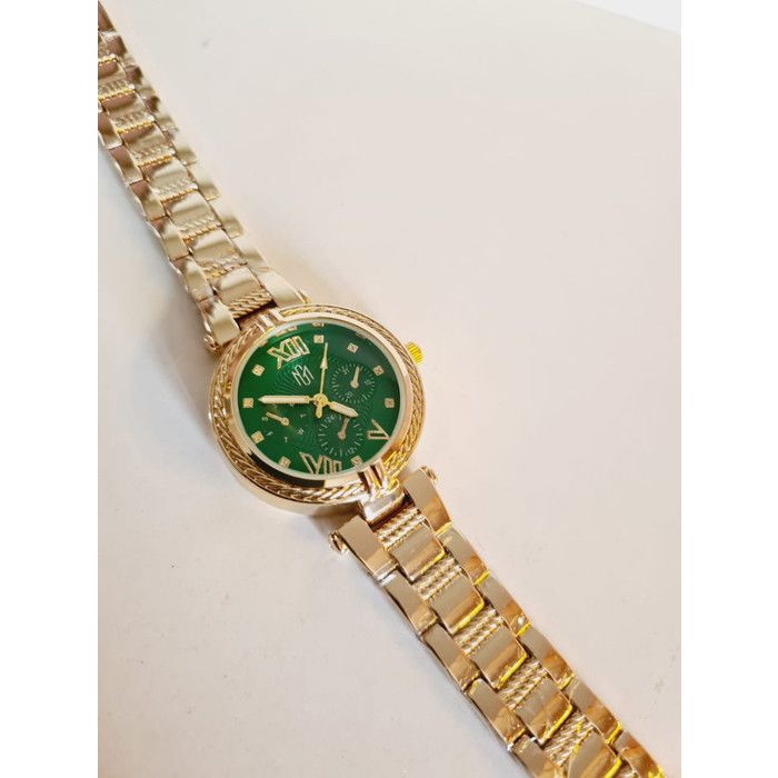 Montre pour femmes - GENERIC - MD9900 - Doré - Cadran rond vert - Quartz analogique
