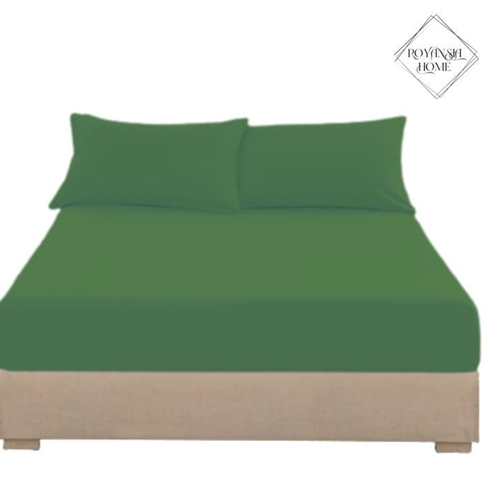 Drap-Housse 140x190 cm + 2 Taies d’Oreiller – Confort Doux & Pratique – Tissu Résistant - Vert