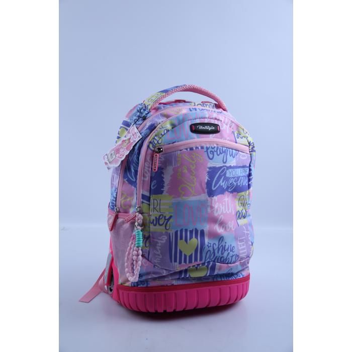 Trolley - GENERIC - 45cm - 3 poches - Rose - Pour Fille