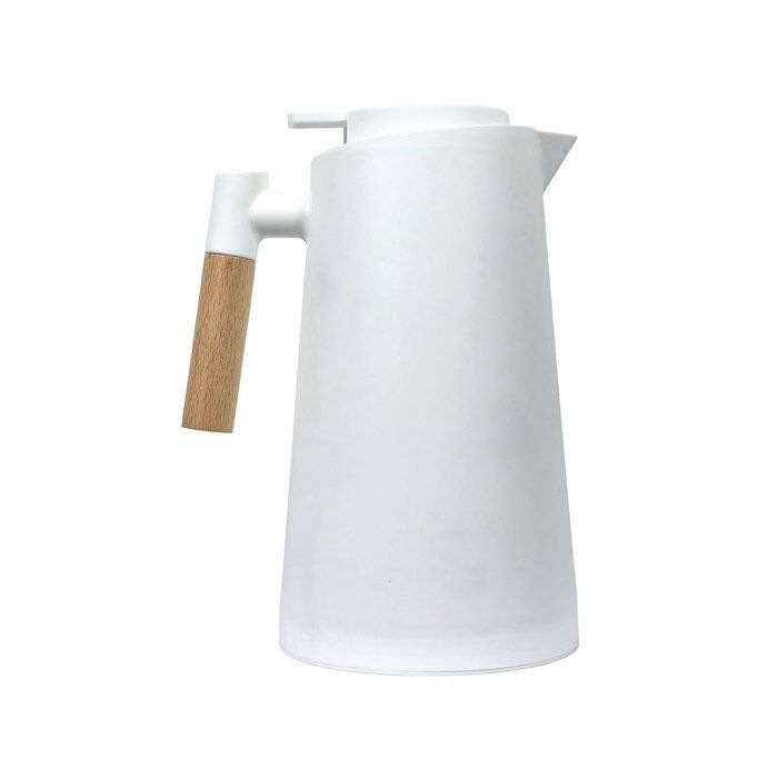 Thermos 1L - BRITTANY - Blanc - Isolation sous vide - Prise en main ergonomique - Sans BPA