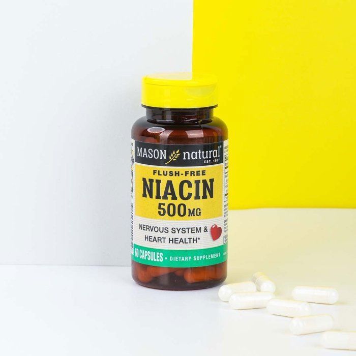 Mason Natural Flush-free Niacin 500mg 60 capsules 1499-60