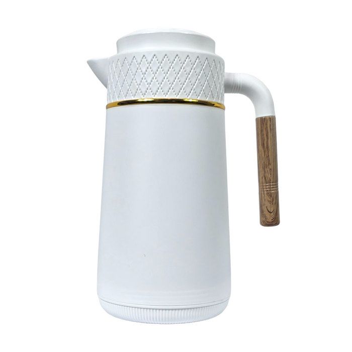 Thermos 1L - BRITTANY - Blanc - Isolation sous vide - Design ergonomique - Sans BPA