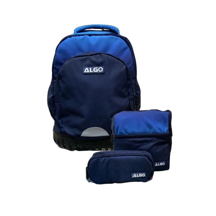 Cartable trolley 3 pièces 17" Blue navy - ALGO