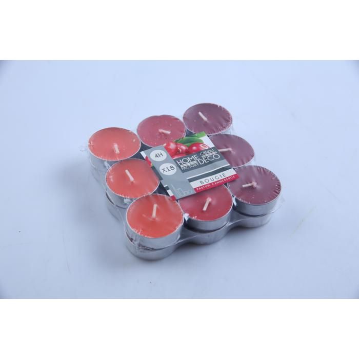 Bougies chauffe-plat parfumées canneberge x18 – 4h