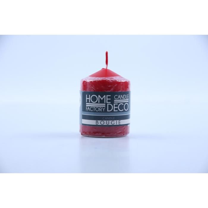 Bougie pilier rouge 80 x 58 mm