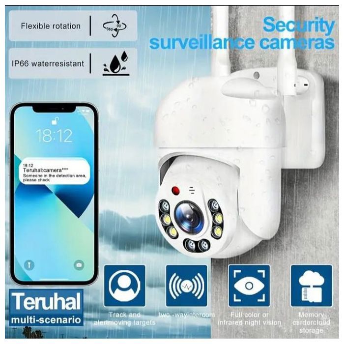 Caméra IP Wifi HD 5g Étanche sécurité sans fil suivi humain couleur nocturne