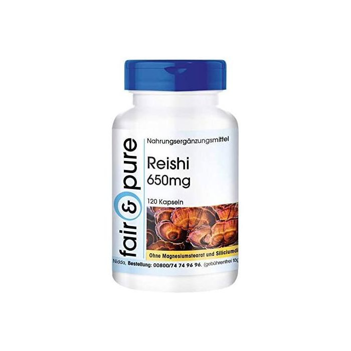 Fair & pure Reishi 650mg - Vitalpilz - 120 gélules Made in GERMANY