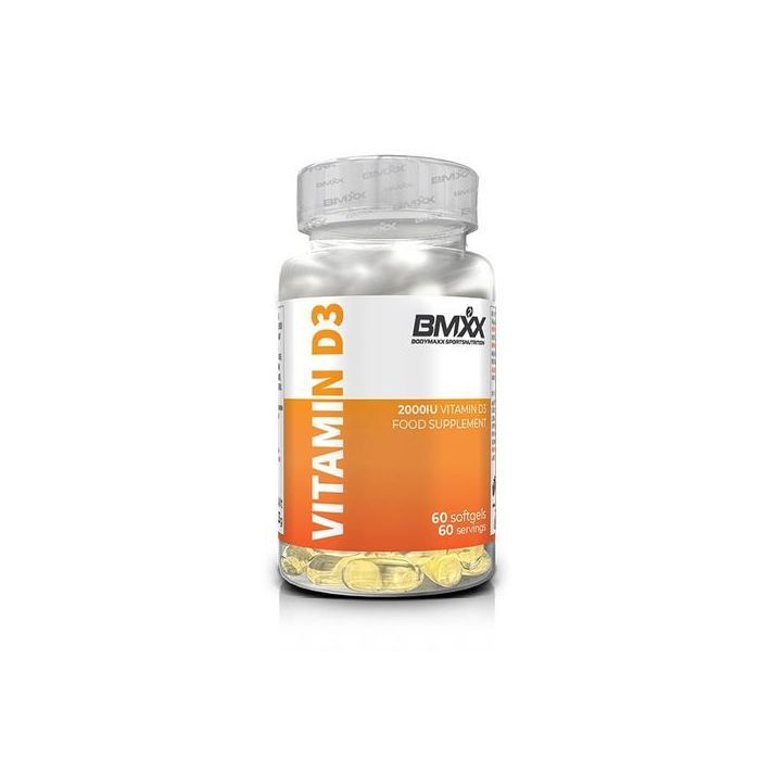 BMXX Vitamine D3 - 2000 IU avec du calcium - 60 gélules molles - Made in Sweden