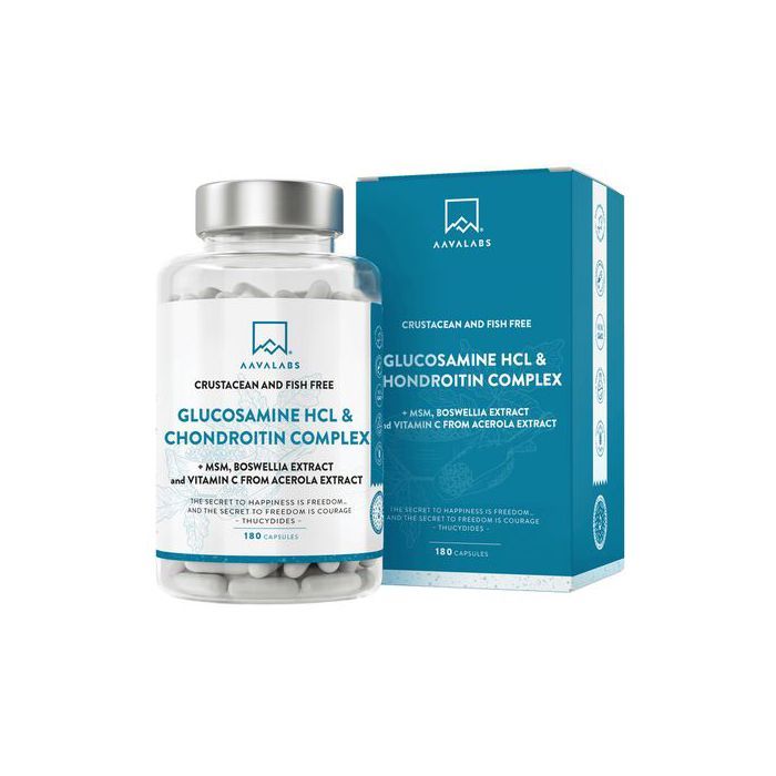 Aavalabs Complexe de Glucosamine HCL ET Chondroïtine - Made in Finland