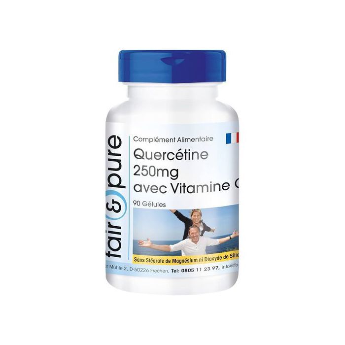 Fair & pure Quercétine 250mg avec de la Vitamine C - 90 gélules - Made in Germany