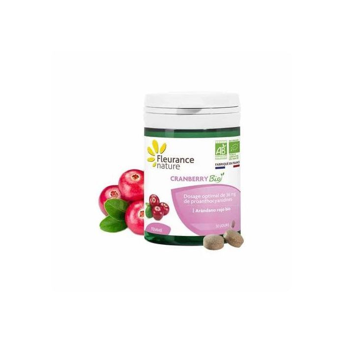 Fleurance nature Cranberry ou Canneberge biologique dosée à 36mg de PACs - 60 gélules - Made in France