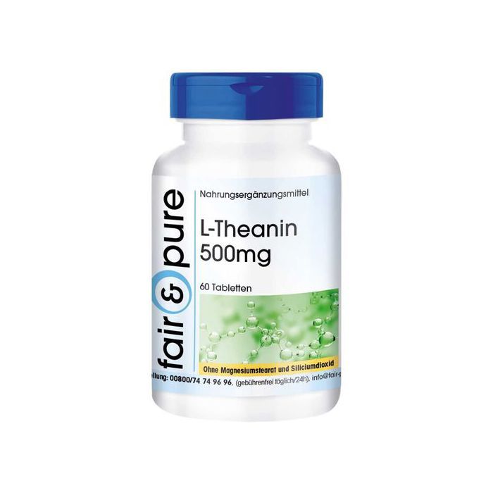 Fair & pure L-Théanine 500mg - végan - 60 comprimés Made in GERMANY