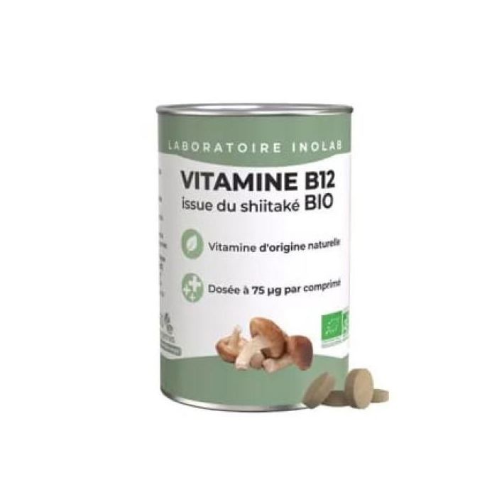 Laboratoire Inolab Vitamine B12 vegan issue du shiitake bio - 60 comprimés - Made in France