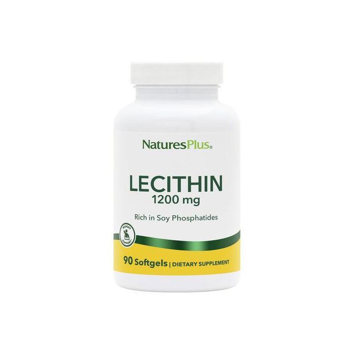 NaturesPlus Lécithine, 1200 mg - Riche en phosphatides de soja, 90 softgels