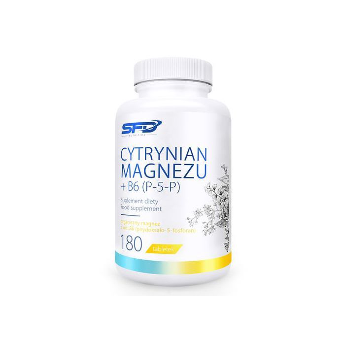 SFD nutrition Citrate de magnésium + B6 (P-5-P) - 180 comprimés - Made in Poland