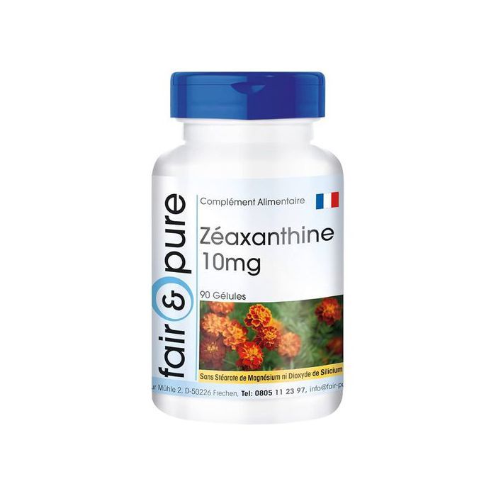 Fair & pure Zéaxanthine 10mg - Caroténoïde naturel et antioxydant - Made in Germany