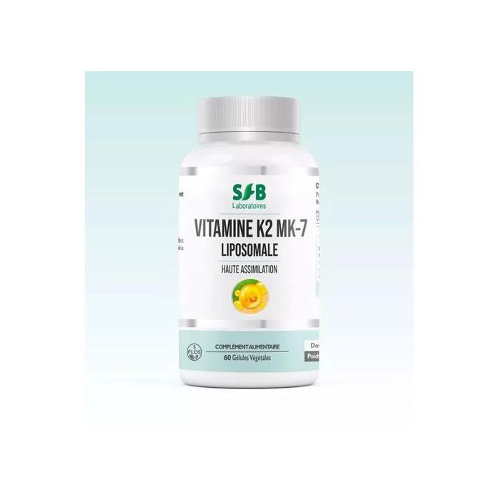 SFB Laboratoires Vitamine K2 MK-7 liposomale - haute assimilation - soutien immunitaire, 60 gélules - Made in France