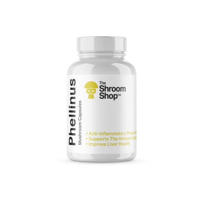 The Shroom Shop Champignons Phellinus - Propriétés anti-inflammatoires 500mg - 90 gélules - Made in UK