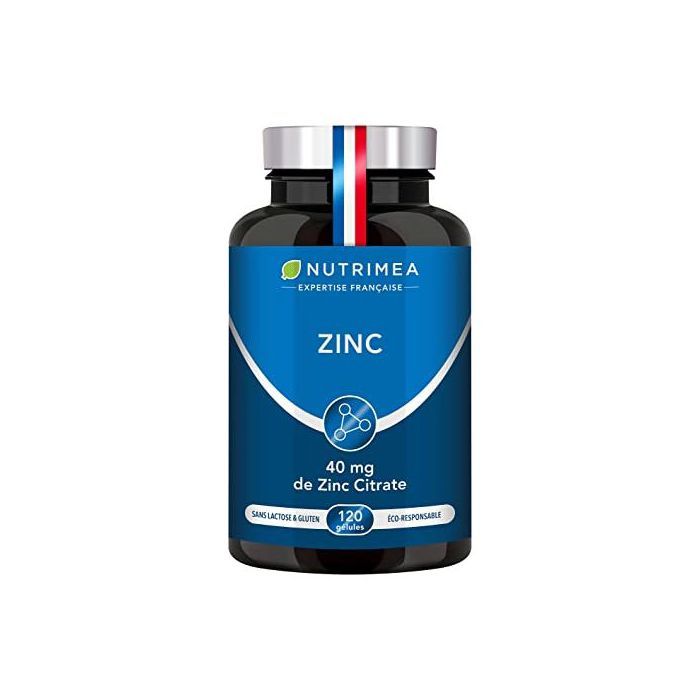 Nutrimea Zinc citrate 40mg, 120 gélules Made in France