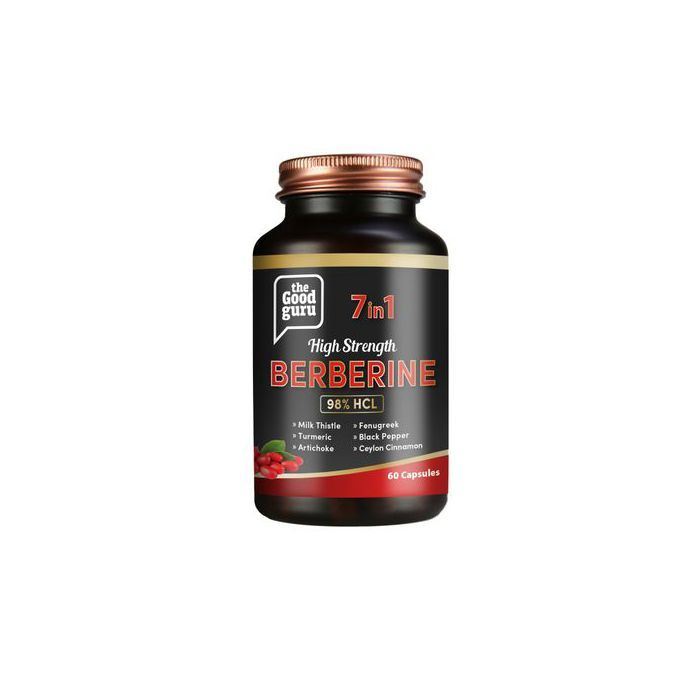 The Good Guru Supplément de berbérine 7 en 1 - 98 % HCL, 90 gélules - Made in UK