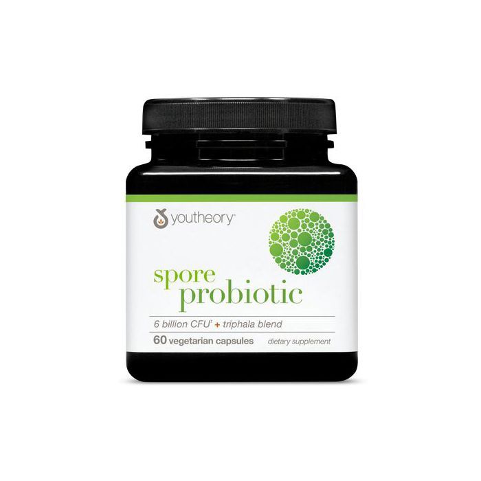 Youtheory Spore Probiotic, 6 milliards d'UFC, 60 capsules végétariennes