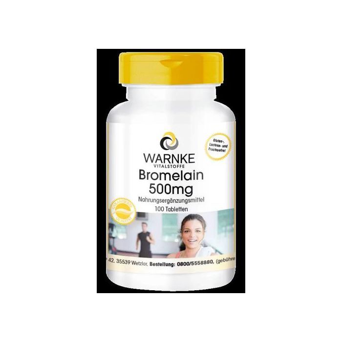 Warnke Bromelaine 500 mg - 1200 F.I.P - Enzyme naturelle d'ananas - Made in Germany