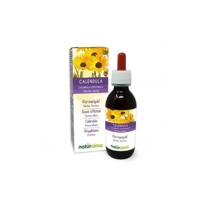 Naturalma Teinture Mère Souci officinal Calendula capitules (fleurs) sans alcool - 120ml - Made in Italy