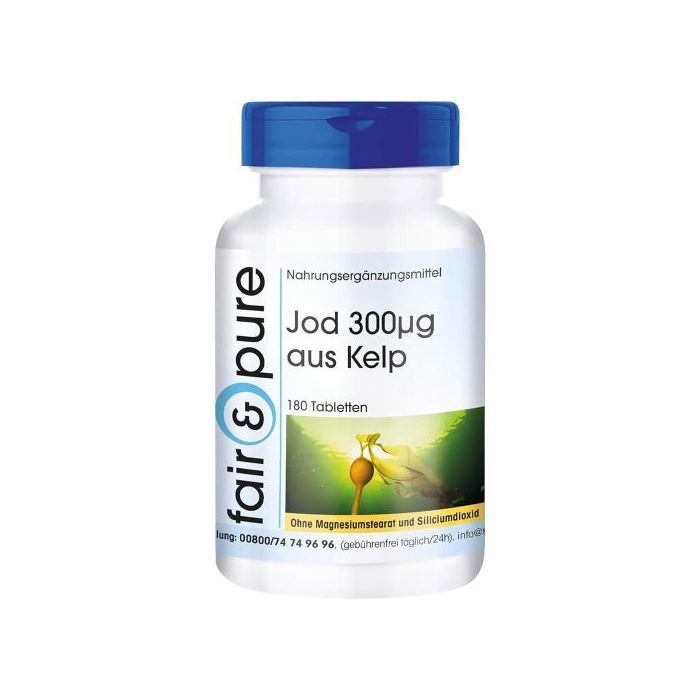 Fair & pure Iode 300µg - provient de l'iodure de potassium - 60 comprimés - Made in Germany