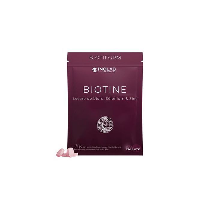 Laboratoire Inolab Complexe cheveux - biotine, levure de bière, sélénium & zinc - 60 comprimés - Made in France