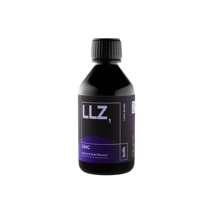 Lipolife LLZ1 Liposomal Zinc - saveur cerise et kiwi, 240ml - Made in UK