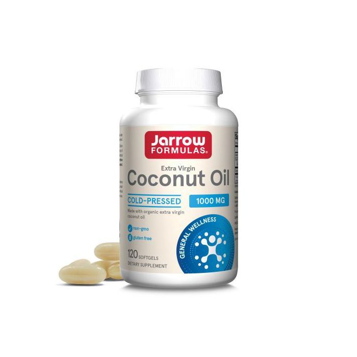 Jarrow Formulas Huile de coco extra-vierge, 1000 mg - pression à froid, 120 softgels