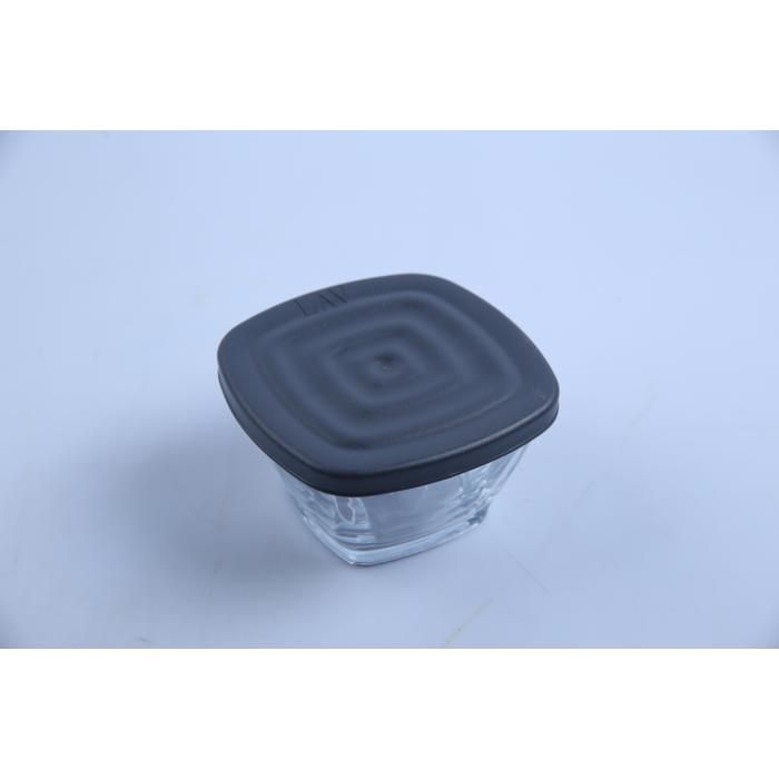 Boîte carrée en verre 315 ml avec couvercle – Réf. DEF226