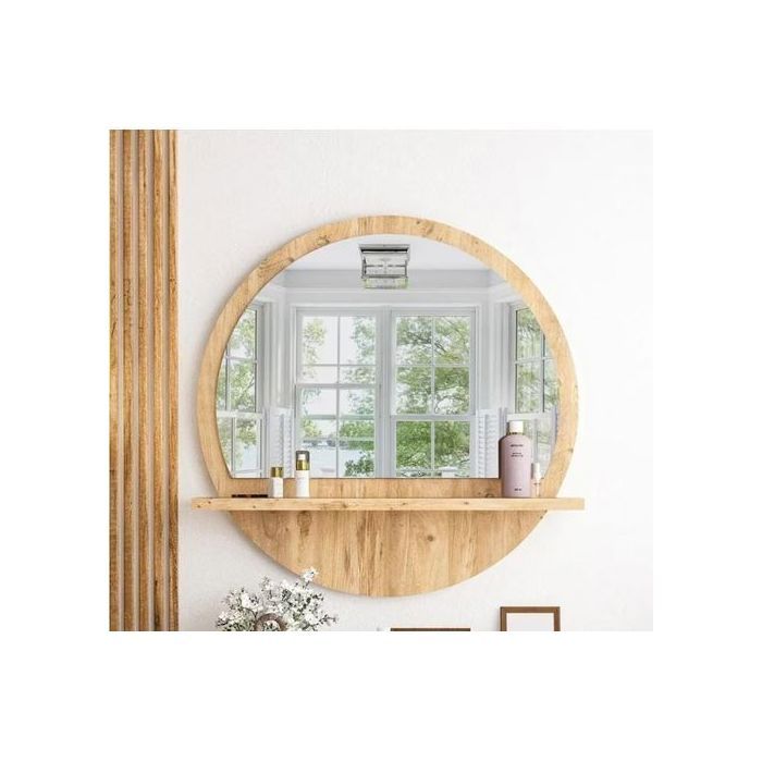 Miroir mural avec étagère, murale-miroir multi fonctionné.