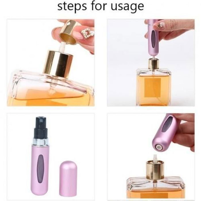 Flacon Vaporisateur de Parfum de Poche pour Voyage, Rechargeable et Portable