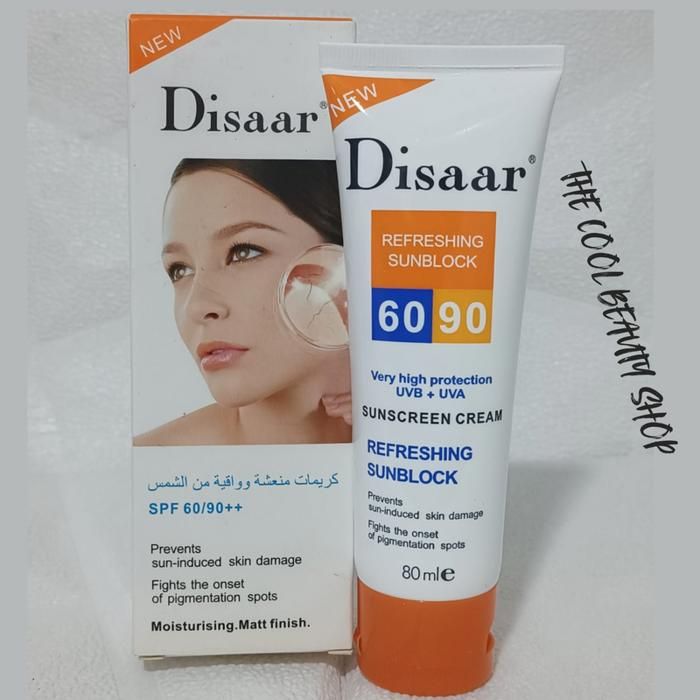 Écran solaire - DISAAR - CRÈME SPF 60,90 - Waterproof - Peaux sensibles - Hydratant