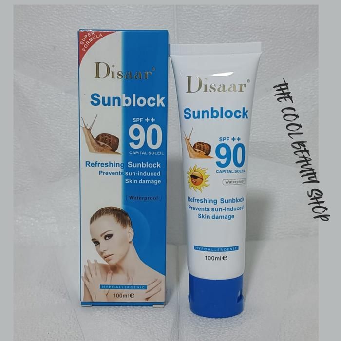Crème solaire - DISAAR - Sunblock SPF90 - Protection étanche - Texture légère - Anti-UV