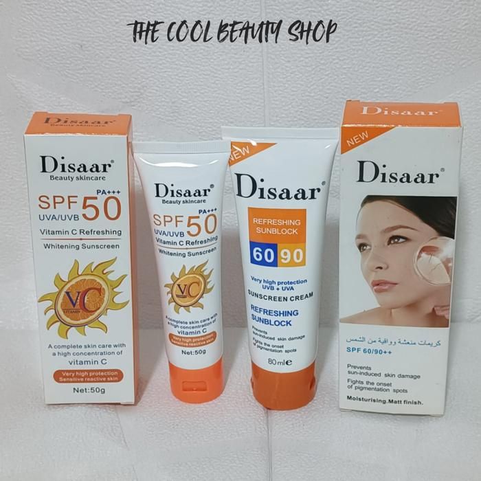 Disaar soins de la peau crème solaire pour le visage et corps Spf50 + Ecran Soleil 60_90SPF  pour peaux sensibles sèches