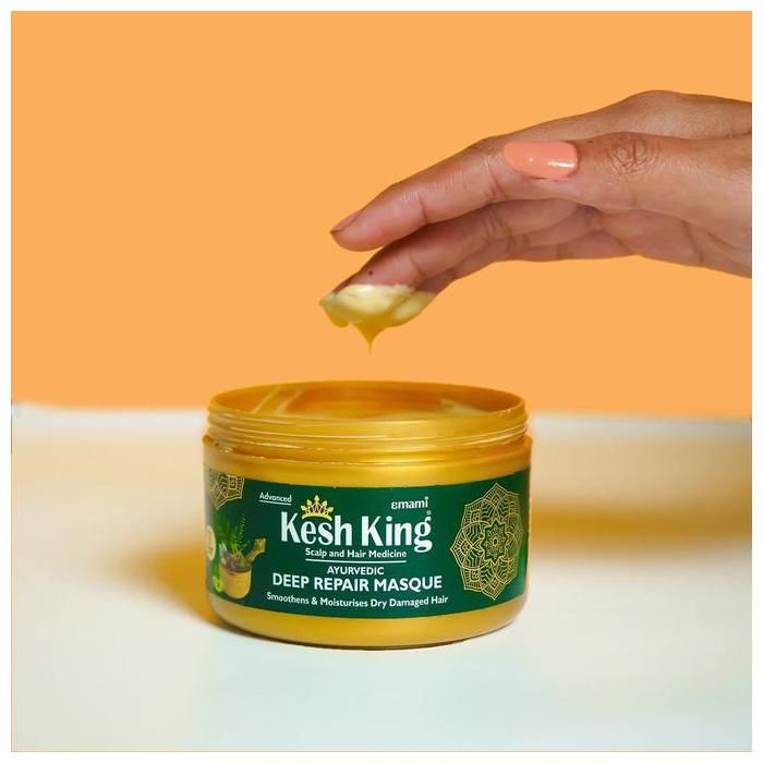 Masque réparateur en profondeur médicamenteux Kesh King pour cuir chevelu et cheveux : traitement en profondeur pour cheveux abîmés