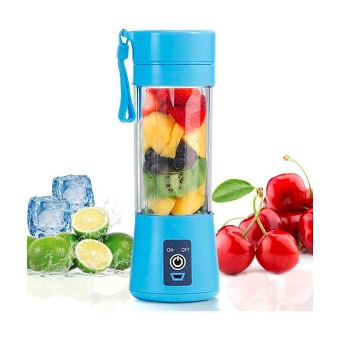 Mixeur Portable - Non spécifié - Mini Blender - 6 Lames - Rechargeable USB - Couleur Aliatoire