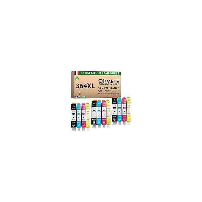 COMETE 364XL - 12 Cartouches d'encre Compatibles avec HP 364 XL -
